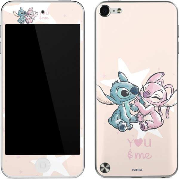 Skinit Decal MP3 Player Skin Compatible with iPod Touch (5th Gen&2012) - Officially Licensed Disney Lilo and Stitch Stitch and Angel Design