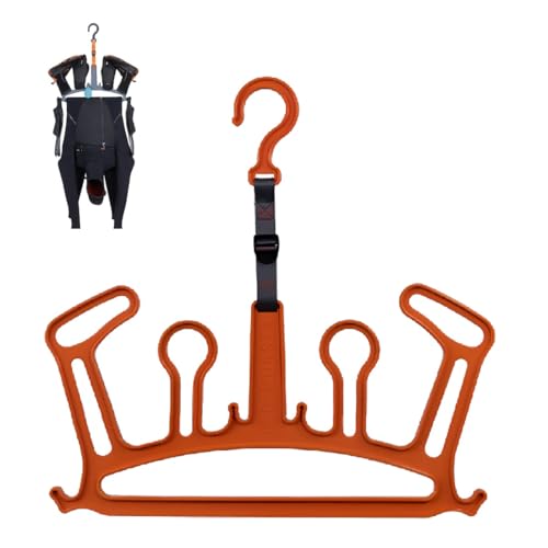 Wetsuit Hanger by C-Monsta | Quick Drying | Heavy Duty | Effective & Versatile | Wetsuit Hanger for Wetsuit Gloves and Boots. Perfect for Surfing Paddleboards Divers+. (V2 Orange)