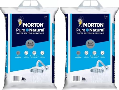 2 pk morton water softener salt crystals pure and natural 4 in 1 40 pounds