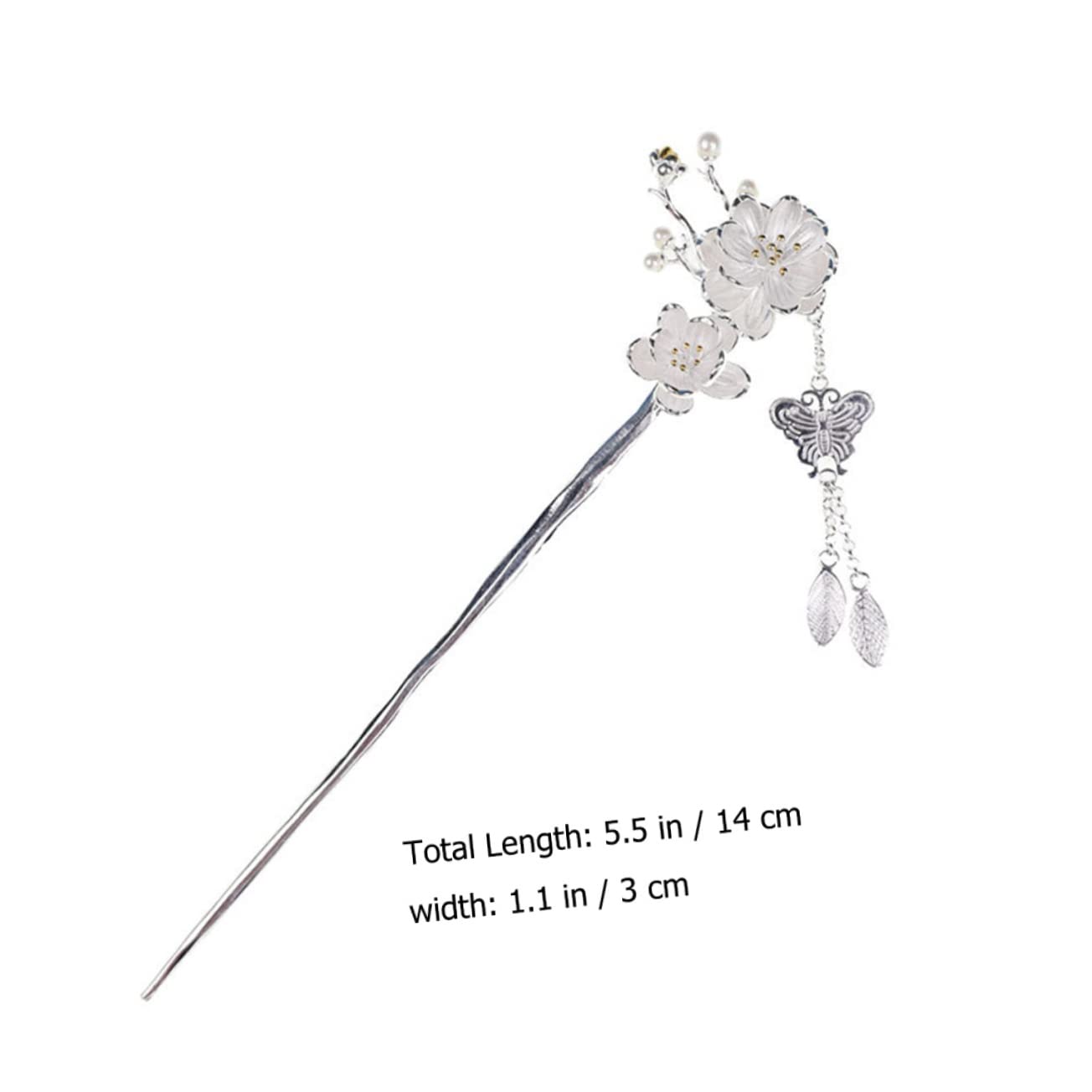 FRCOLOR 5st Haarnadel Haarnadel Haarstäbchen Für Frauen Haarstift Für Frauen Haarschmuck Für Hochzeit Quaste Haar Essstäbchen Formell Haarstock Braut Blumenhaar Klassisch Legierung