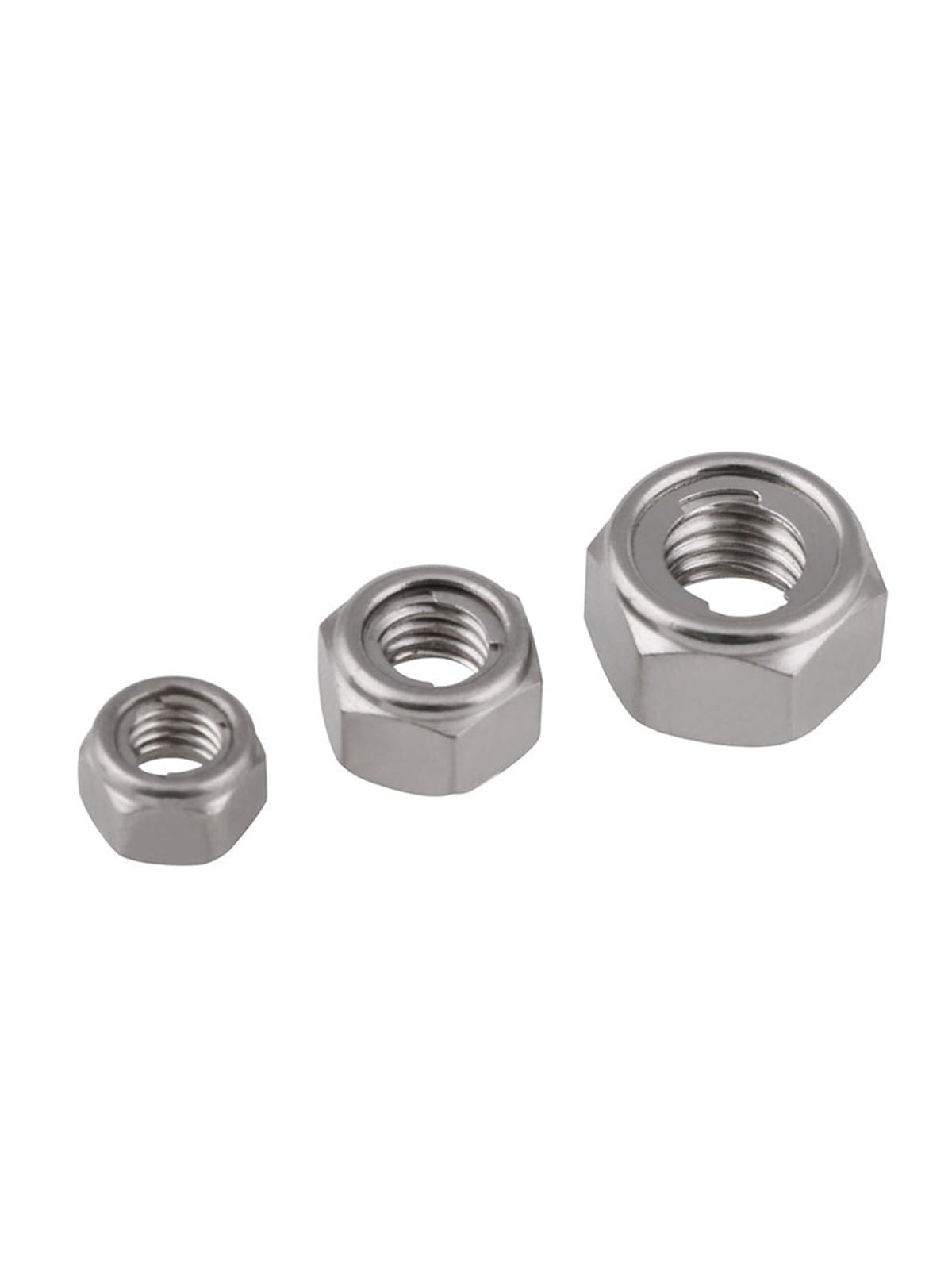 2/5/10 Uds M3 M4 M5 M6 M8 M10 M12 M14 M16 M18 M20 304 tuerca de bloqueo de Metal de acero inoxidable autoblocante Anti-flojo tuerca tapa de tornillo Daquan(10PCS,M20)