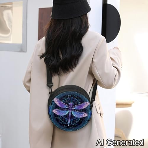 Image of Women Novelty Round Clock Shape Zippered Clock Purses for Women Tote Handbag Shoulder Bag, Gift for Mom Girlfriend