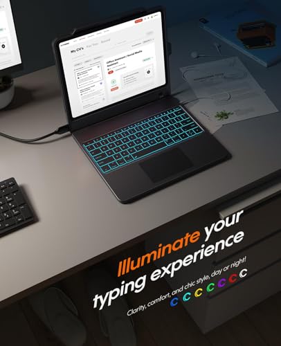 Funda de teclado para iPad Pro 12.9 con HDMI y panel táctil CHESONA 7