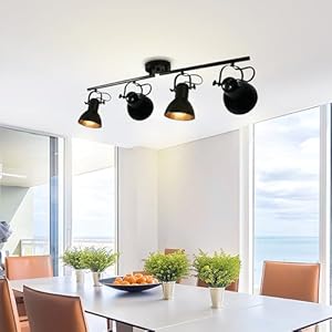 Track Lighting Fixtures Ceiling Black Track Lighting Kitchen Light Fixtures Ceiling Light 4 Light Angle Adjustable Industrial Track Lighting Kit for Living Room Gallery office Mall Billiard Table Track Lighting Fixtures Ceiling Black Track Lighting Kitchen Light Fixtures Ceiling Light 4 Light Angle Adjustable Industrial Track Lighting Kit for Living Room Gallery office Mall Billiard Table