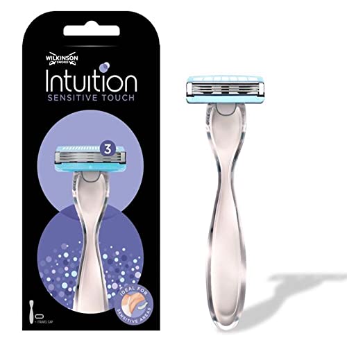 Wilkinson Sword Intuition Sensitive Touch - 1 Rasierer fĂĽr empfindliche Haut + 1 Ersatzklinge mit 3 Klingen, kompatibel mit jedem Ersatz der Intuition Complete Reihe