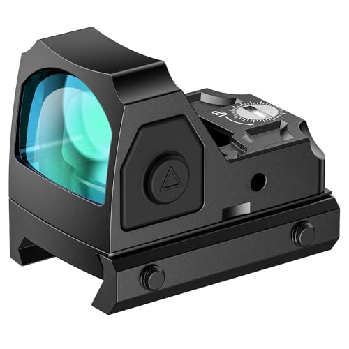EZshoot Full-Sized Green Dot, Motion Awake Optic for Pistols, 2MOA Dot, 12 Brightness Adjustment Green Dot Scope, Suitable for RMR, Open Reflex Optics with Adapter Plate for MOS and Picatinny Base