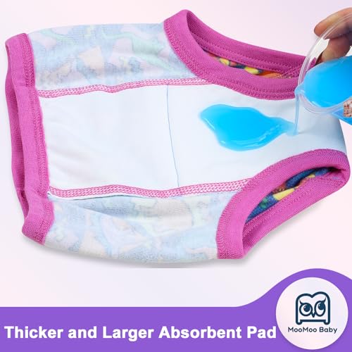 Image of MooMoo Baby Potty Training Underwear 10 Packs Absorbent Toddler Training Pants for Boys and Girls Cotton Pee Pants 2T-9T