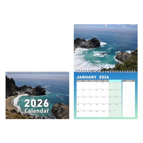 Calendrier 2026 mural à spirales optimisé pour la gestion du temps à la maison et au bureau