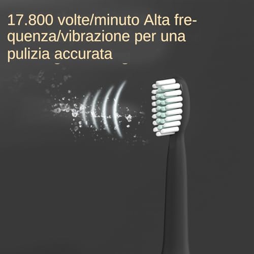 ycezw Automatische Zahnbürste | Wasserdichtes Modell - hochfrequente Mundreinigung mit praktischem Design für Zuhause Nacht Reisen Camping Dusche – Bild 8