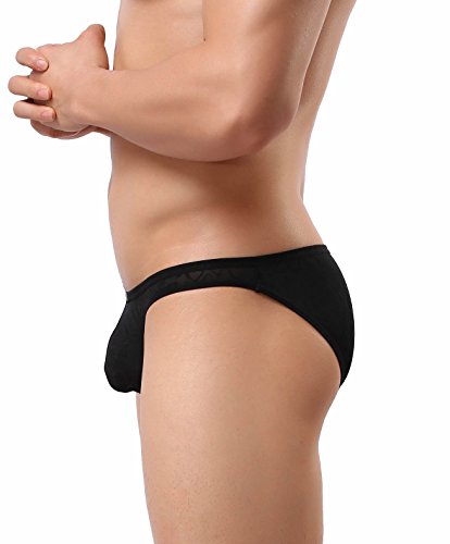 Sexy Breathable Gauze Fabric Printing Briefs Men's Bikini Underwear B1124