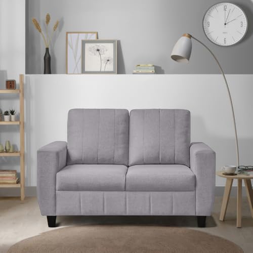 Image of Sleepyhead Bae Designed by Duroflex - 2 Seater Sofa Chair, Premium Fabric |Space-Saving Design |Comfort & Easy Maintenance |3 Years Warranty |Stylish Two Seater for Living Room - Stone Grey