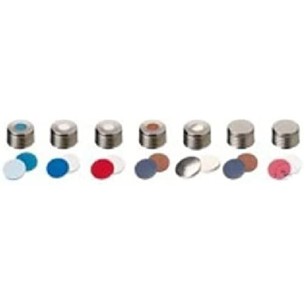 neolab 7 – 0845 Tapa enroscable, magnético nd18, 8 mm, orificio de silicona azul/PTFE Color Blanco (100 unidades)
