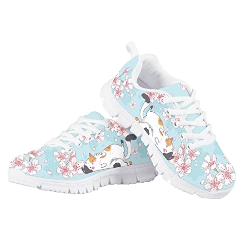 Jeiento Unisex Children Sports Shoes Running Hiking Walking Shoes Mesh Fitness Shoes School Students Shoes