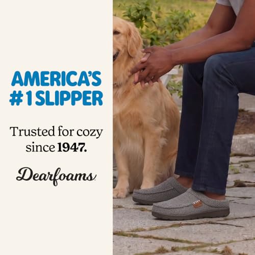 Image of Dearfoams Men's Brendan Indoor /Outdoor Breathable Memory Foam Clog House Shoe with Wide Widths Slipper