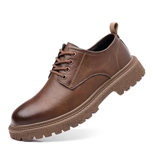Sapato social masculino vintage de couro com cadarço plataforma Oxfords bico redondo cano baixo antiderrapante macio para negócios formal, Marrom, 39