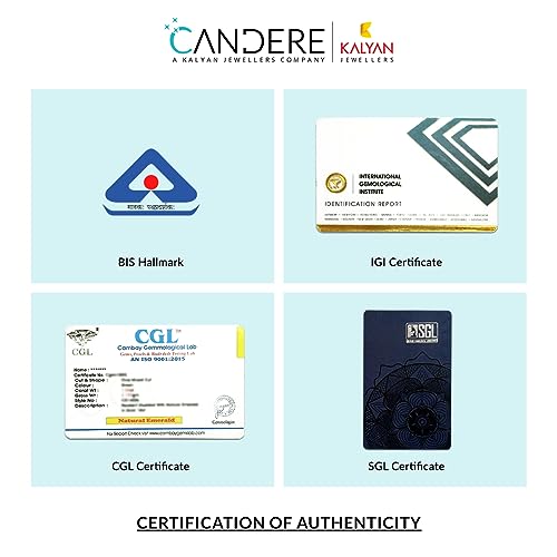 CANDERE - A KALYAN JEWELLERS COMPANY 18K BIS Hallmark Pure Yellow Gold and certified SIIJ Real Diamond Stud Earring for Kids with Screw Back closure - Image 6