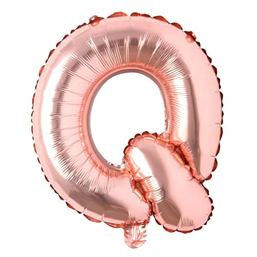 Uvolo 16'' Buchstaben Luftballon Einzelner Große Rosa, Aluminium Folie Alphabet Ballon für Party Dekoration auf Hochzeit Geburtstag Jubiläum, Q in Rosa Cover