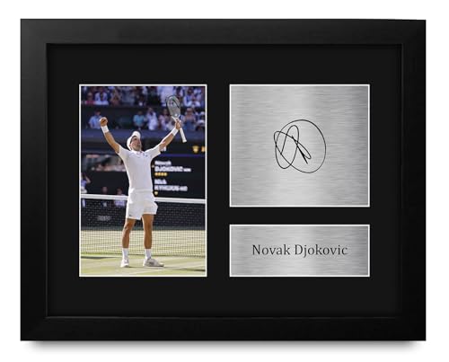 HWC Trading Serbian Champion Gifts Printed Signed Autograph Picture for Tennis Memorabilia Fans - US Letter Framed