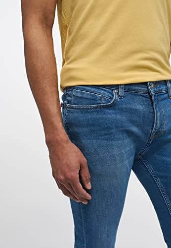 Jeans MUSTANG Atlanta Super Skinny Para Hombre - Algodón Elástico, Lavado Usado, Diseño 5 Bolsillos, Corte Ajustado