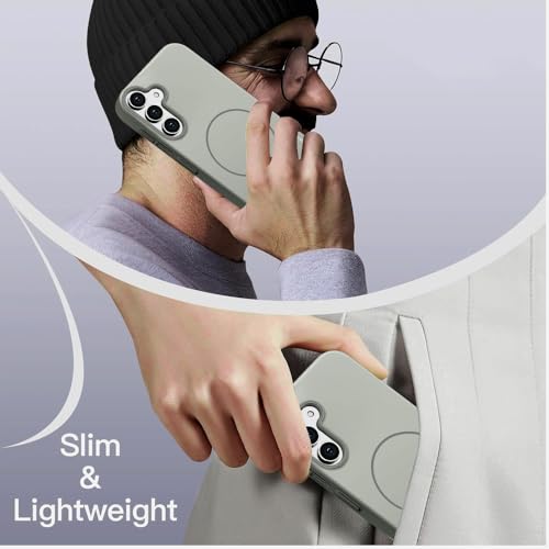 Image of KARWAN?Magnetic Ultra Slim-Fit Back Case Cover for Samsung Galaxy S24 FE |Hard PC Case Cover| Ultra-Thin & Light Weight with [Ultra Premium Feel] Case for Samsung Galaxy S24 FE(6.7 inch)(Grey)