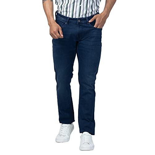 Image of Spykar Men's Mid Rise Cotton Slim Fit Narrow Length Jeans (Skinny)