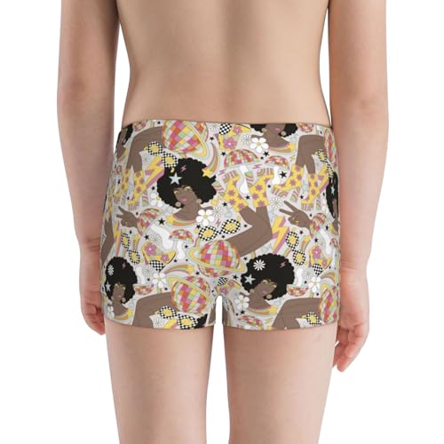 Boys' Cotton Boxer Brief Soft Underwear-Groovy Disco3