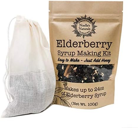 Organic Elderberry Syrup Kit - Makes 24oz of Syrup - Includes Free Brew Bag - DIY - Natural Immune Support - Organic Elderberries - Ginger - Cloves - Cinnamon Sticks - Organic Spices
