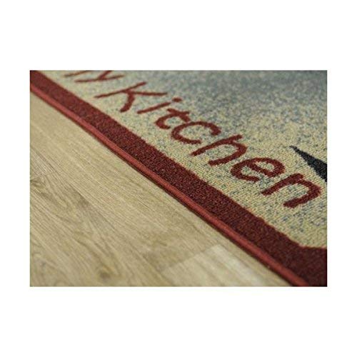 Kitchen Rugs And Mats - 18" X 31" - Non Skid, Rubber Back - Love My Kitchen, Heart Utencil Themed - Doormat #TOP2