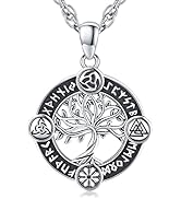 Collana in argento sterling con albero della vita, ciondolo con albero
