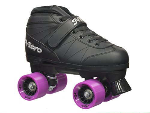 Epic Skates 2016 Epic Super Nitro 7 Indoor Outdoor Quad Speed Roller Skates Purple Mens 8