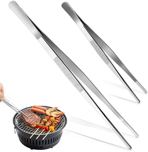 Pince Cuisine Inox 2 Pièces 20 cm et 30 cm, Pince de Cuisine Long...