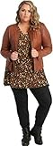 Größe 40/42 bis 56/58 Magna Damen Jacke Bolero Lederoptik- Modern Größe 40 42, Farbe Orange