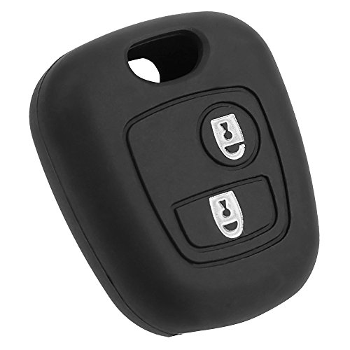Holdream - Carcasa de Silicona para Llave de Coche Citroen Xsara (2 Botones), Color Negro