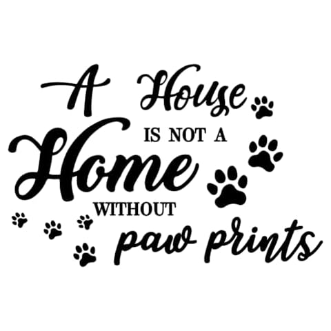 SUPERDANT Inspirational Dog Paw Print Wall Decals Cover