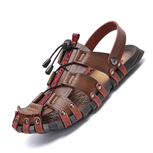 Men's Sandals Breathable Beach Outdoor Shoes Men Sandals Slippers Men's Sandals Slippers(E,6.5)