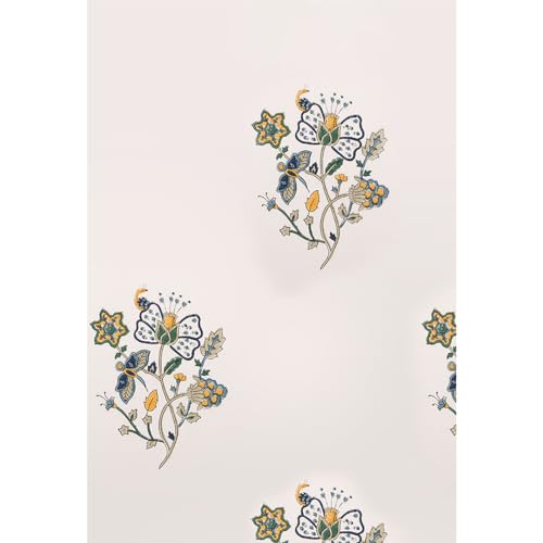 Image of Vasant Premium Hand Block Printed Bedsheet | Bed Sheet Flatsheet | Pure Cotton | Double Bed King Size 108 inchx108 inch | 300 TC Bedsheets | Includes 2 Pillow Covers | Flower Spread