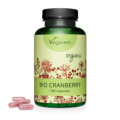 BIO Arándano Rojo Vegavero® | Apto Para Veganos | Testado en Laboratorio | Libre de Aditivos & GMO | 1.5% de Principio Activo | Infecciones Urinarias & Cistitis | 180 Cápsulas