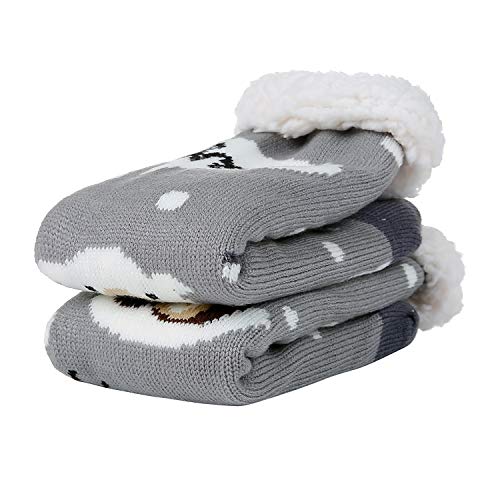 Image of Chassic Sherpa Lined Slipper Socks for Women, Non-Slip Cozy Winter House Socks, Soft Fuzzy Socks, Gifts for Women & Ladies Stocking Stuffers