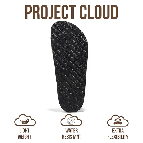 Image of Project Cloud 100% Genuine Leather Sandals Women Dressy Beach Essentials Slides for Women Footwear - Lightweight with Memory Foam Insole Sandals for Women 2026 - Womens Slides
