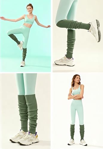 Image of v28 Women Warm Leg Warmers 80s Retro Party Costume Knit Ballet Neon Long Socks