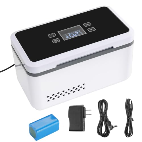 Electric Insulin Cooler Travel Case Box Insulin Fridge Storage Portable Insulin Refrigerator Diabetic Insulin Cooler LCD Display Rechargeable Battery Temperature Control 0C ~ 18 C