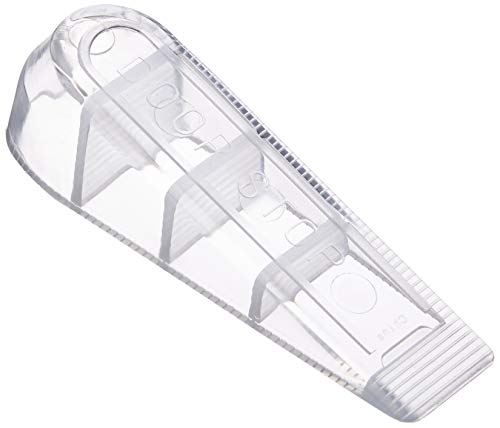 Magic Sliders 4” Translucent Rubber Doorstopper, Multi-Surface Design Great for use at Office, at Home, School, Easy to Install (#80378) – 2 Count