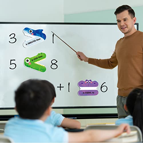 3 Magnetic Math Signs - Greater Than/Less Than/Equal To Math Demonstration Tool for Teacher, School, Classroom Supplies