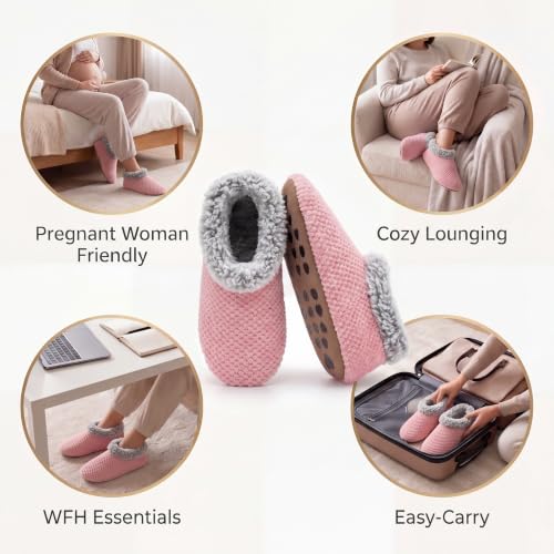 Image of The Metluks Womens Slippers Indoor Soft Sole Slipper Socks | Fuzzy sherpa lining, warm winter comfort, non slip grippers, flexible feel, washable, cozy home wear
