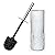 Indecor Home Marble Cherry Blossom Design Resin Toilet Brush and Holder Set for Bathroom, Stylish Design with Durable Bristles and Compact Storage