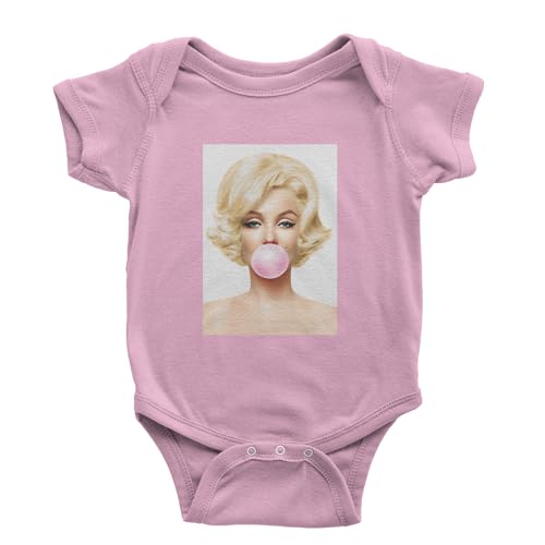 Ms. Monroe Pink Bubble Gum American Icon Infant One-Piece Bodysuit, Soft Cotton