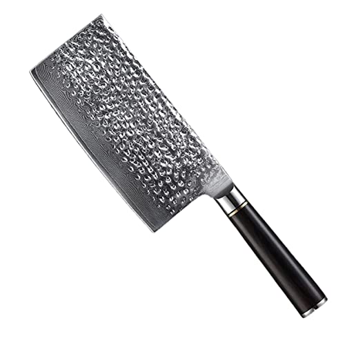 Cleaver Knife,Meat Cleaver 7 inch Classic Series 67 Damascus Steel