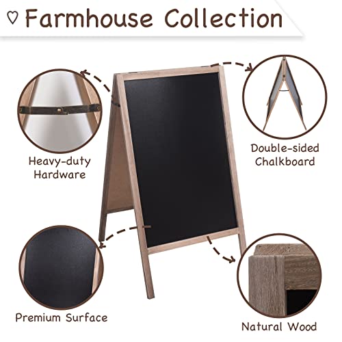 Rhf Chalkboard, Chalkboar Sign, A Framed Sidewalk Sign,Sandwich Chalkboards,Rustic Menu Display For Restaurant, Double Sided, Freestanding, Wedding Chalkboard Easel, 22" By 40" Blackboards, Vintaged #TOP2