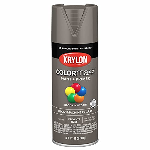 Krylon K05599007Colormaxx Spray Paint And Primer For Indoor/Outdoor Use, Gloss Machinery Gray, 12 Ounce (Pack Of 1) #TOP25