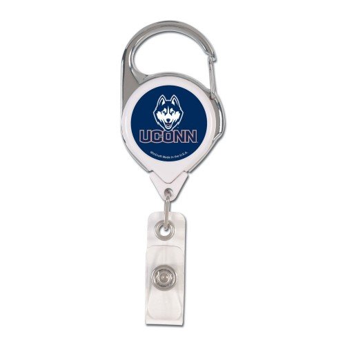 Uconn Connecticut Huskies Premium Retractable Badge Holder